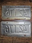 2 VNTG Illinois 1976 Bicentennial License Plate Plates Pair Original — photo 2