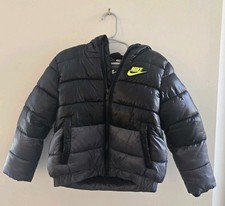 Nike Colorblock Down Puffer Jacket Black/Gray Synthetic Fill Boys 3T 76H859-023