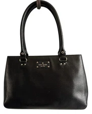 Kate Spade Large Pebbled Leather Double Compartment Tote Bag - Black READ
