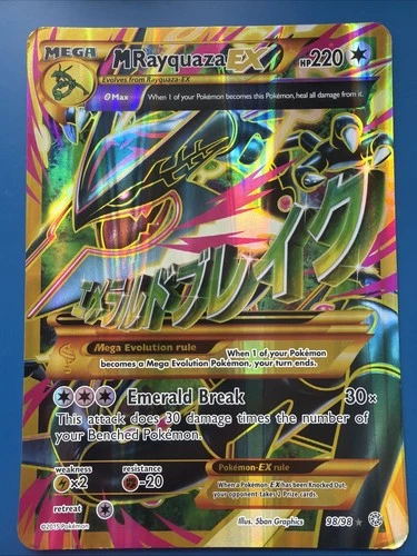 Pokemon JUMBO/Oversized Card Mega M Rayquaza EX Full Art XY 98/98
