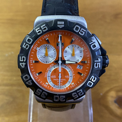 TAG Heuer Formula 1 Chronograph CAH1113 Orange Dial Quartz Men's Watch from JP