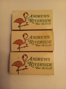 Andrews Riverside bar and grill fort Lauderdale matchbook lot of three
