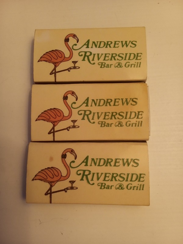 Andrews Riverside bar and grill fort Lauderdale matchbook lot of three