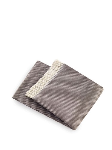 Soft Taupe Links Pattern Throw Blanket - Picture 3 of 6