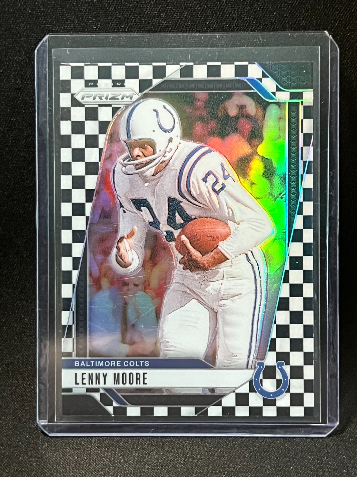 Lenny Moore Black & White Checkerboard SP 2024 Panini Prizm Football - Colts