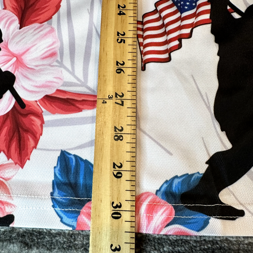 Bigfoot Sasquatch Golf Shirt Mens XL Polo Shirt USA Flag Floral Rock Print New - Picture 5 of 10