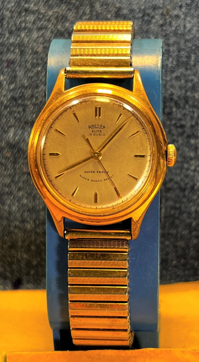 Elite gold best sale watch mens