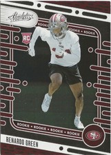 2024 Panini Absolute Renardo Green #159 Rookie RC San Francisco 49ers