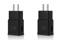2Pack FAST WALL CHARGER For LG Stylo 4 V40 G8 G7 Q7 ThinQ V30S V20 G6 Black