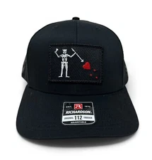 Blackbeard’s Flag Patch Hat Richardson 112 Snapback Black | Edward Teach