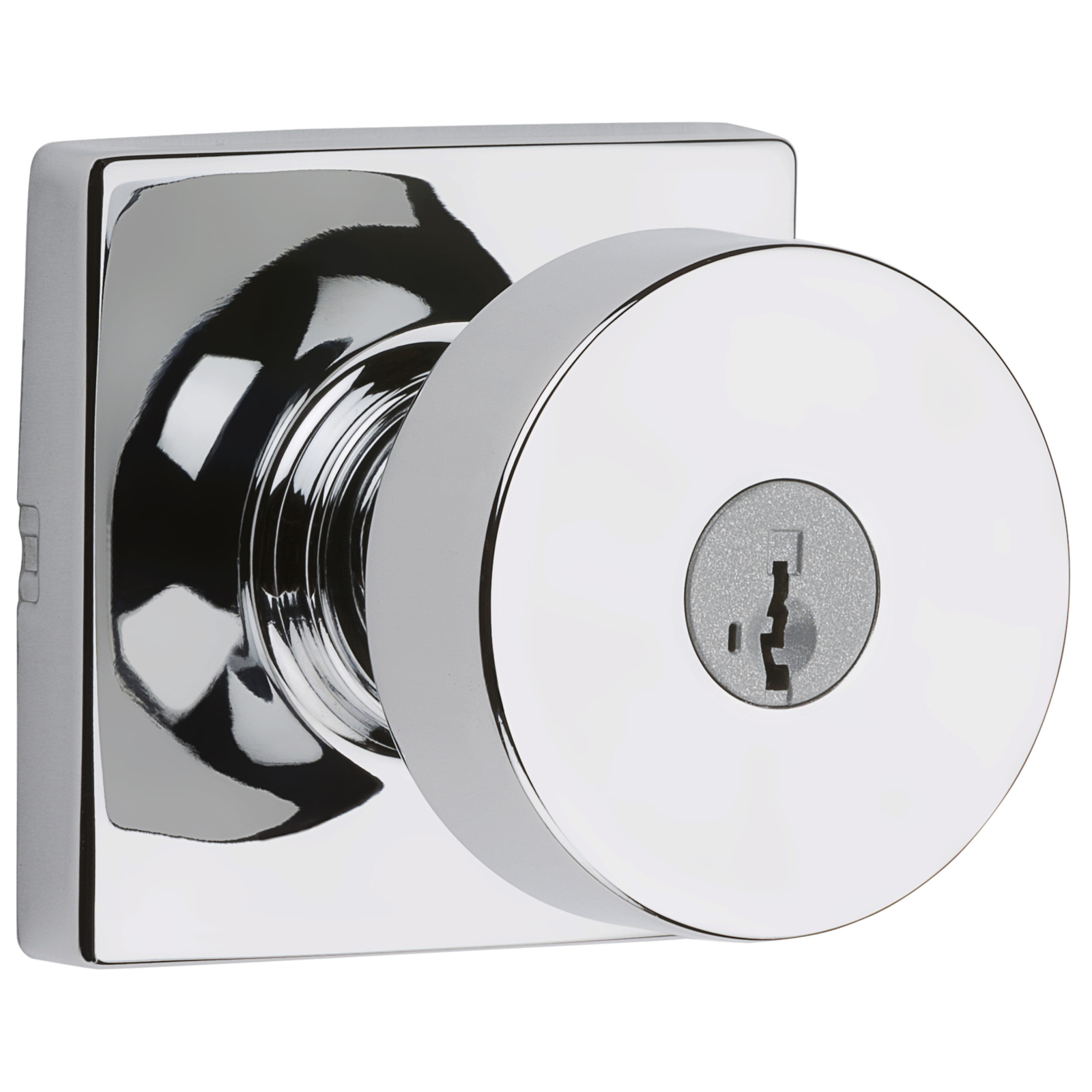 Kwikset 740PSKSQT-S Chrome Single Cylinder Keyed Entry Door Knob Pismo