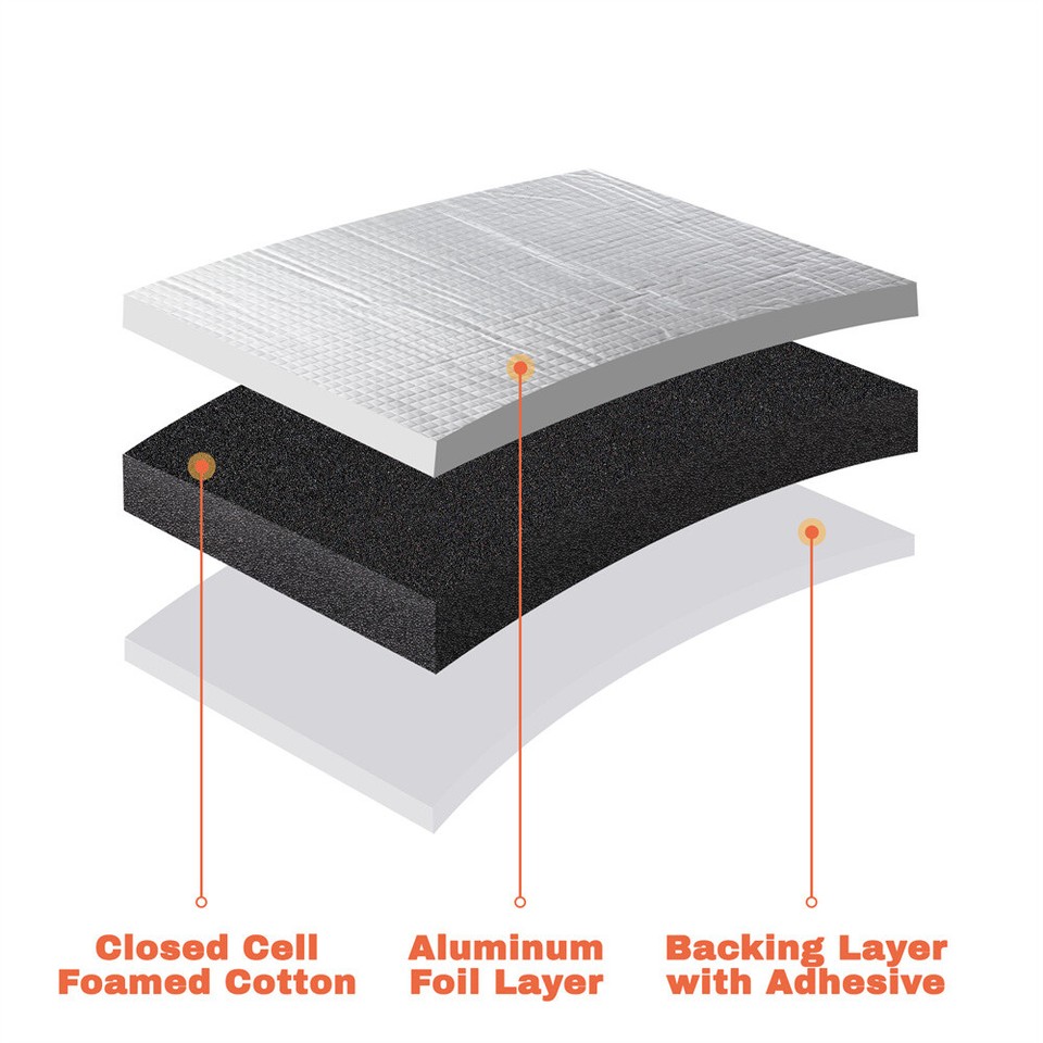 21Sqft 7MM Car Insulation Sound Deadening Heat Shield Thermal Noise
