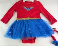 Baby Girl Wonder Woman Superhero One-Piece Costume Halloween, Any Occasion- 3/6M