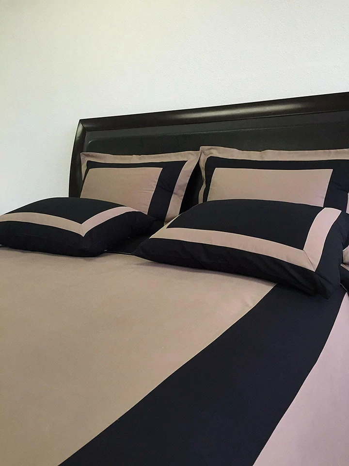 Juego de funda nórdica de 5 piezas de hotel de lujo con fundas de almohada 100 % algodón SUPER ELEGANTE Foto 2 de 3