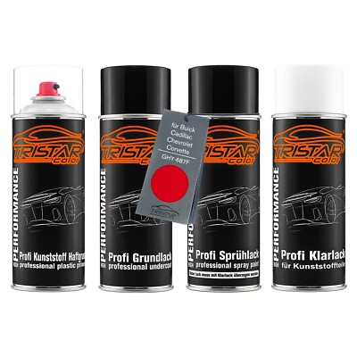 Autolack Spraydosen Set Kunststoff für Buick Cadillac Chevrolet GHY 687F Red Hot