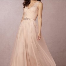 Anthropologie BHLDN Hitherto Fleur Bridesmaid Dress Size 4 Pink