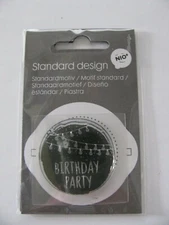 NIO Ready For Stamping BIRTHDAY PARTY Standard Design Clear Crafting Stamp 