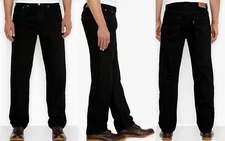 Levis 550 Relaxed Fit Mens Jeans 32,34,36,38,40,42 Black Levi #0260 100% Cotton