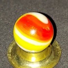 Akro Agate SPECIAL Corkscrew Marble, Yellow, White, Orange, .65 — photo 8