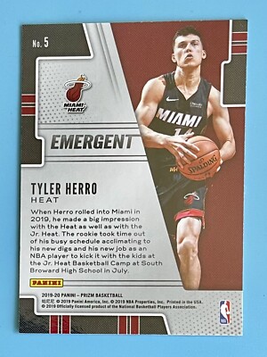 2019-20 Panini Prizm Basketball Tyler Herro Emergent RC