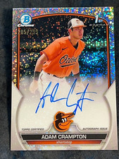 2023 Bowman Chrome 1st SPECKLE REFRACTOR PROSPECT ROOKIE AUTO Adam Crampton /299