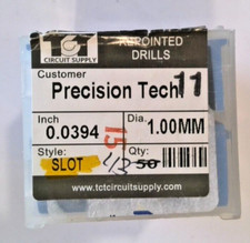TCT REPOINTED DRILLS SLOT 61 0.0394" DIA 0.343" FLUTE LOT OF 20