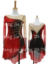 New Ice Figure Skating Dress Figure Skating Dress For Competition red dyeing