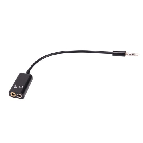 3.5mm Mic Audio jack to Headphone Microphone Y Splitter Cable Converter Adap Ec - Photo 6/6