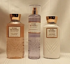 Bath & Body Works Pure Wonder Body Lotion, Fine Fragrance Mist & Shower Gel