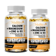 Calcium Magnesium Zinc Vitamin D3 1000MG Complex Softgels-High Absorption