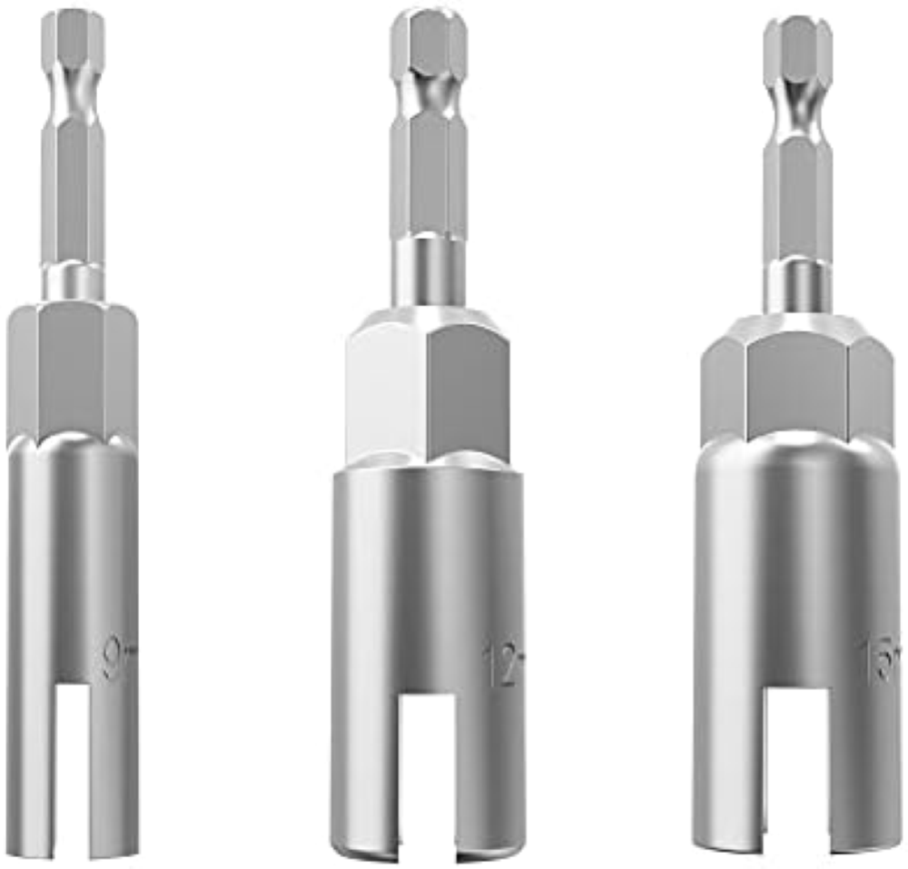 Set da 3 pezzi di 3 gambo esagonale da 1/4 "Power Wing Nut Driver Set,Slot Wing