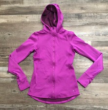 Under Armour Women's Small Fitted Purple Full Zip Lightweight Hooded Jacket
