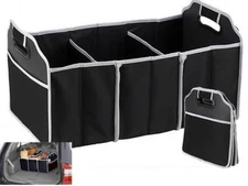 Trunk Cargo Organizer Heavy Duty Folding Caddy Storage Collapse Bag Bin for Auto