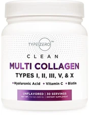 Type Zero Multi Collagen Powder 30 (SERV) - Types I, II, III, V, & X Collagen