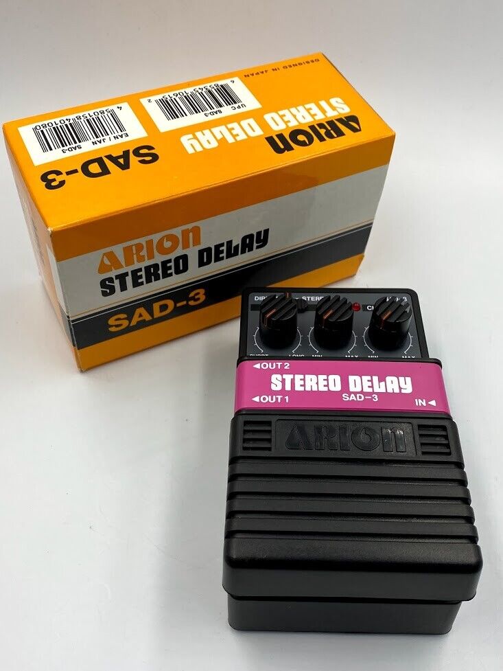 Arion SAD-3 Stereo Delay Japanese Super beauty product restock quality top! Effects Guitar half Pedal Mint Cond