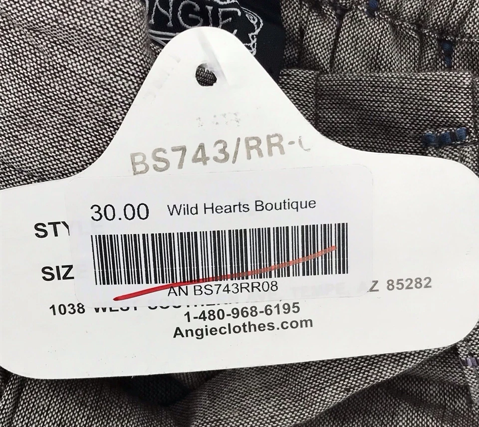 Pantalones Cortos Angie Rayas Corbata Cintura 100% Algodón Gris con Azul Marino Borgoña Rayas Medianos Foto 4 de 4