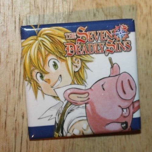 Anime Expo AX 2018 Seven Deadly Sins Promotional Pin button! 7 Deadly Sins  RARE!