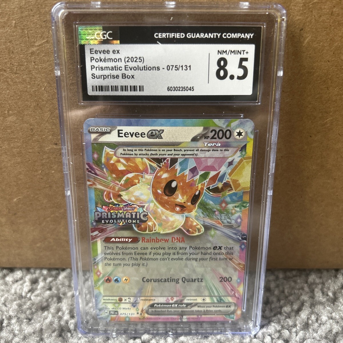 Eevee ex - (Prismatic Evolutions Stamp) 075/131 Eevee ex - (Prismatic Evolutions Stamp) 075/131
