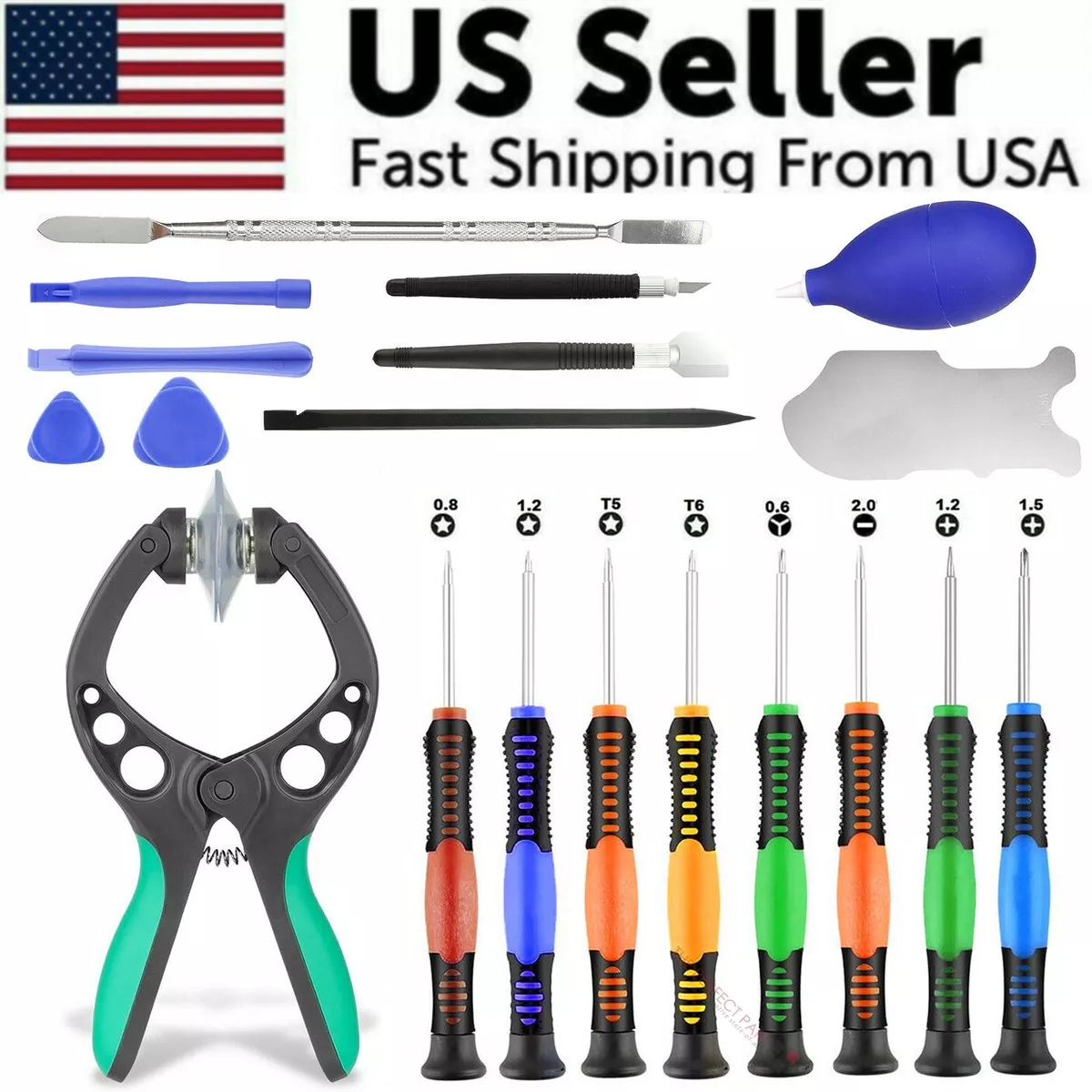 13 in 1 Phone Screen Repair Kit Precision Screwdriver Set Suction Cup Plier