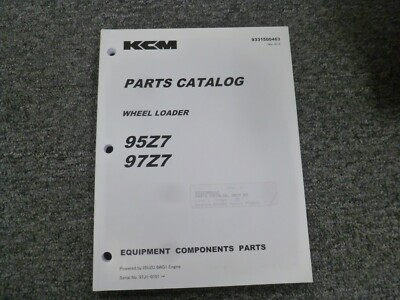 KCM Hitachi 95Z7 97Z7 Wheel Loader Equipment Components Parts Catalog Manual