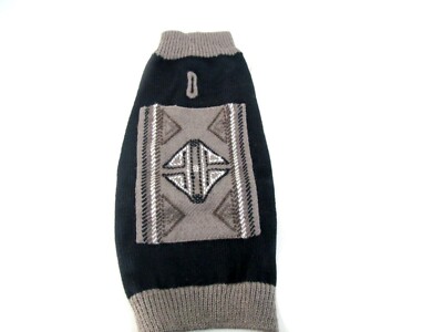 CHEWS HAPPINESS HUGS THALA HUG HANDMADE YAK DOWN DOG SWEATERS,BLACK/BROWN,NEW