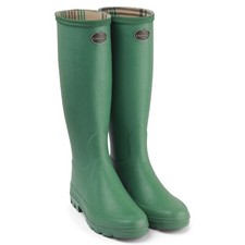 Le Chameau Iris Jersey Lined Boots - Vert Clair Wellingtons Wellies Green Sale