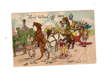 Postcard postcard: Old England series, signed O.Anders. humor .