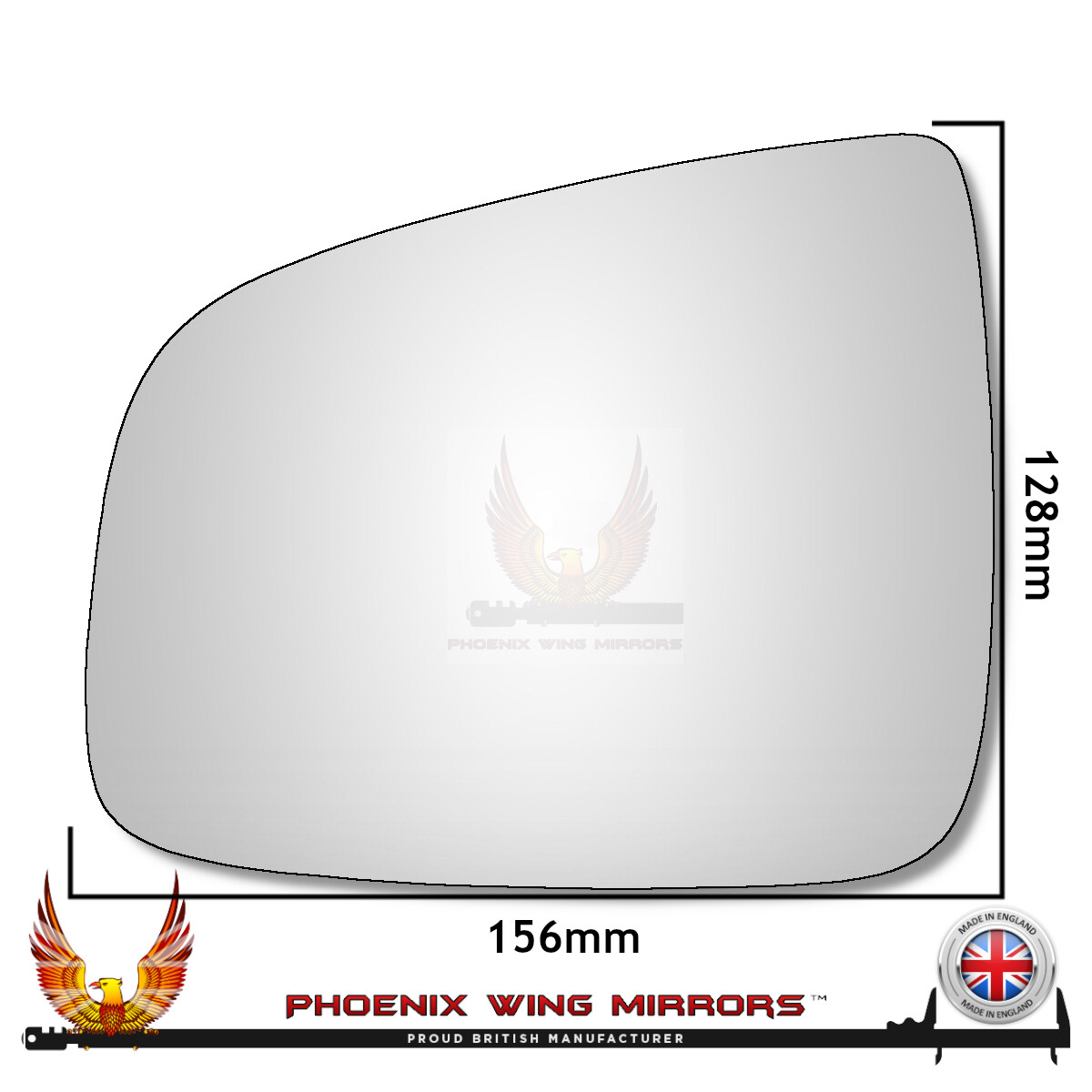 Left Hand Passenger Side Dacia Logan Inc MCV 2008-2021 Convex Wing Mirror Glass