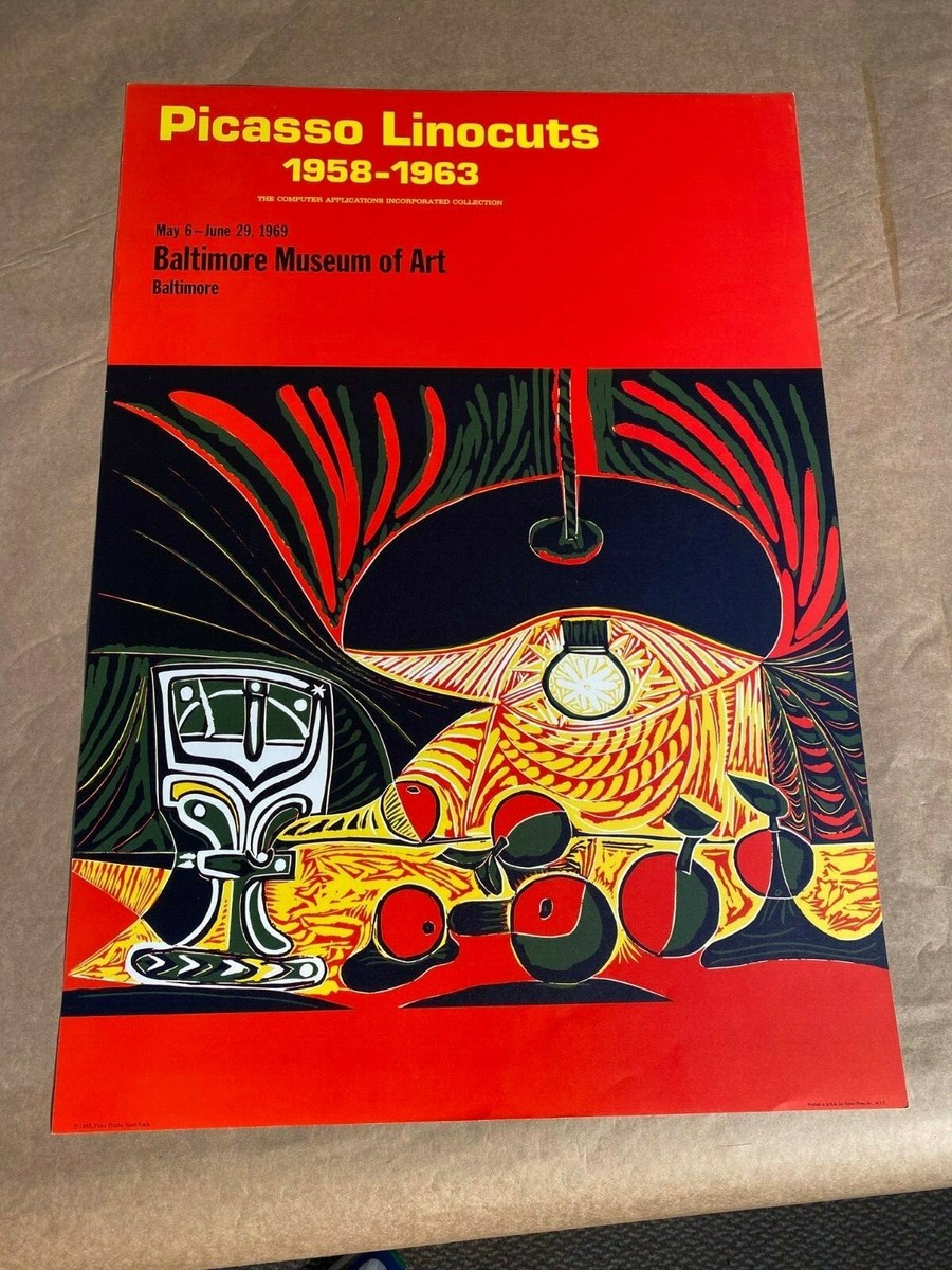 1969年開催Picasso Linocuts 展の為のリトグラフ ポスター 1969年開催Picasso Linocuts 展の為のリトグラフ ポスター