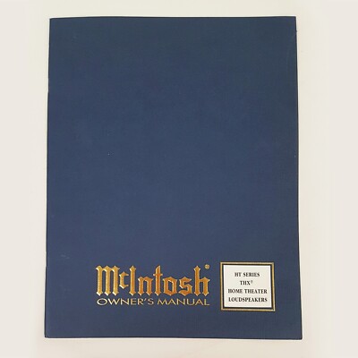 Original McIntosh HT Series Home Theatre Manual (New Old Stock)