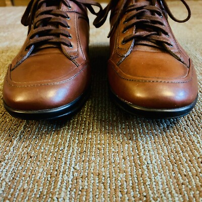 Aquatalia Men\'s Warm Brown Lace Up Sneaker Vibe Casual Oxfords, size 9 Aquatalia Men main image 3