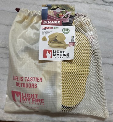Light My Fire LunchKit Bio 6pcs Set Camping Picnic Hiking Musty Yellow