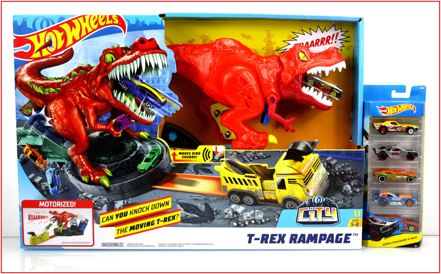 hot wheels city t rex rampage