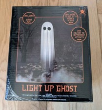 Light-Up Ghost Halloween Decor Indoor/Outdoor Adjustable Battery 10inx 46in